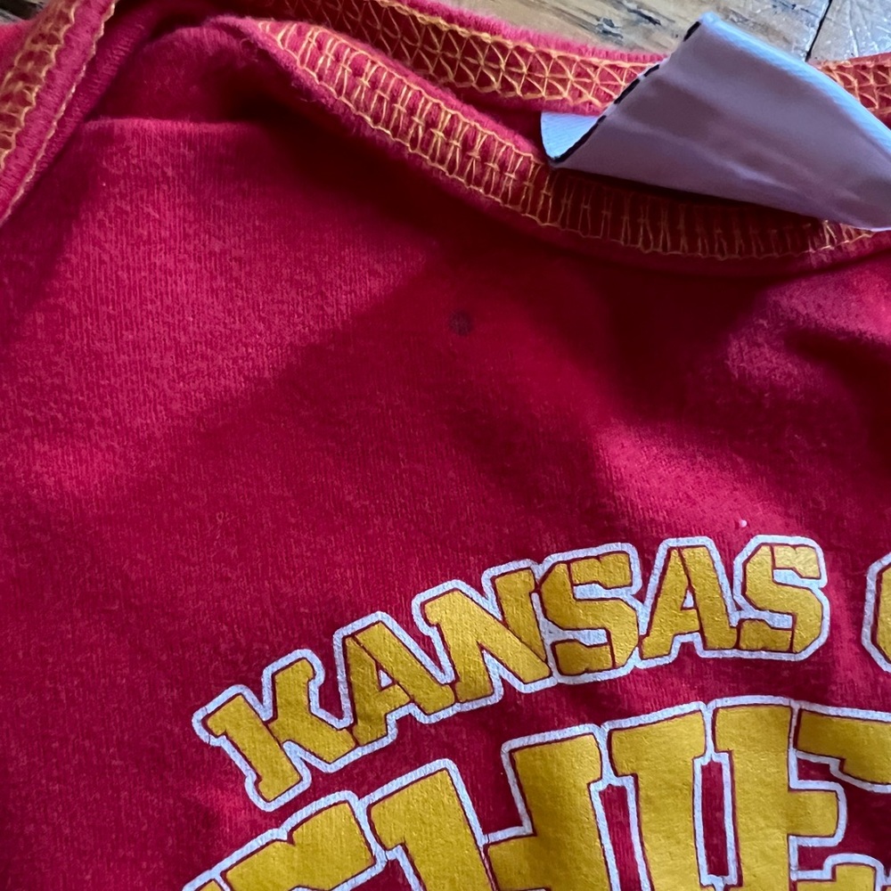 Chiefs, NFL 12 month onesie. Good condition.